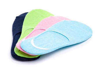 No show socks on white background isolation