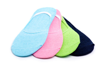 No show socks on white background isolation