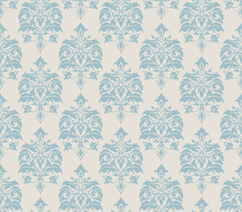 Fototapeta premium Vector Damask seamless patternn background for textile, paper or surface texture