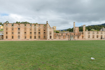 Fototapeta premium The penitentiary Port Arthur Old Church,Tasmania, Australia
