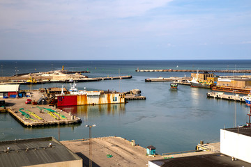 Fototapeta premium Hafen von Hanstholm in Dänemark.