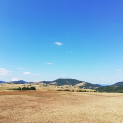 Fototapeta na wymiar Wide plain on Zlatibor mountain - Serbia