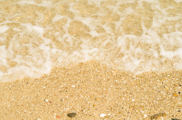 Sea wave and the beach sand 