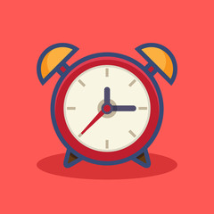 clock icon with flat design concept