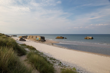 Alte Bunker an der Nordseeküste in Dänemark, Atlantikwall