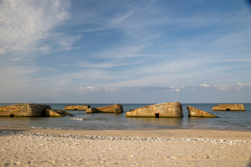 Alte Bunker an der Nordseeküste in Dänemark, Atlantikwall