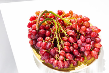 .beautiful bunch of ripe wine grapes