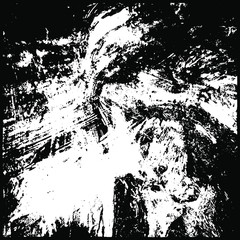 Grunge is black and white. Abstract dark texture. The pattern is monochrome for the backdrop. Chaotic dirty spots