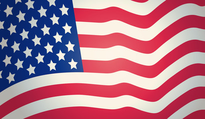 Fototapeta premium Vector flag of USA.