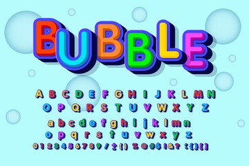 Bubble alphabet letters set. Exclusive Custom Letters. alphabet designs for logo, Poster, Invitation, etc. Typography font classic style, regular and italic vector illustrator