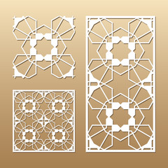 Fototapeta premium Laser cut vector panel