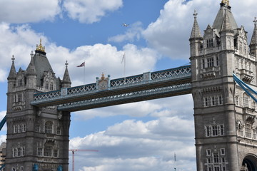 London Tower Bridge on Thames river in England UK