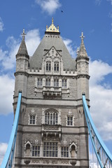 London Tower Bridge on Thames river in England UK