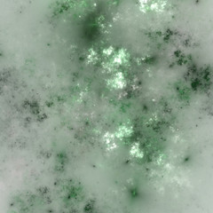 Green fractal clouds, digital artwork for creative graphic design