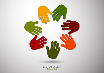 Human hands, open palms. The concept of charity, volunteering, love, kindness, family, social problems.