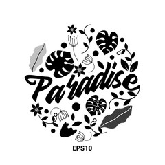 Naklejka premium Beach tshirt, paradise, hawaii, design, clothing, vector eps 10.