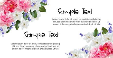 Floral background for greeting and invitation card