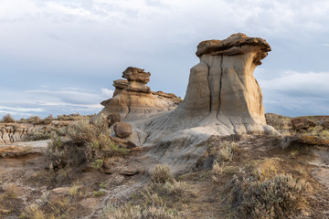 Badlands in the Red Deer River Valley at Dinosaur Provincial Park in Alberta, Canada