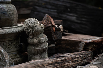 A collection of pottery with light coming from the side