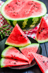 ripe watermelon on the table
