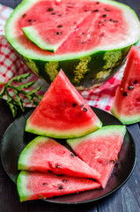 ripe watermelon on the table