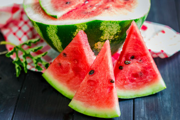 ripe watermelon on the table