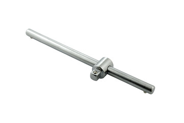 Adjustable Spanner Wrench Long Slide Rod Socket on white background