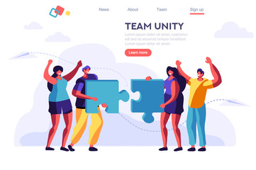 Metaphor Shape, Teamwork Object. Cooperation Jigsaw. Partnership, Blue Partner Connection. Concept for Web Banner, Infographics, Hero Images. Flat Vector Illustration Isolated on White Background.