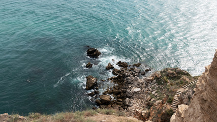 sea and rocks, cape kaliakra, bulgaria