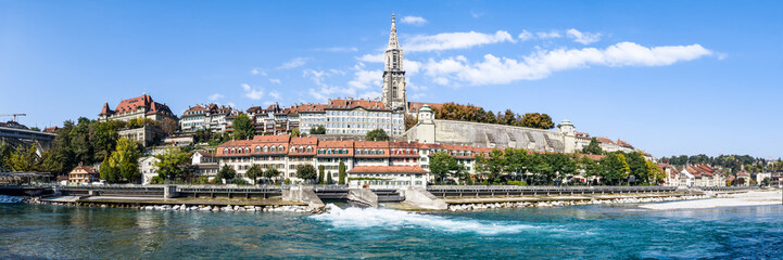 City of Bern panorama along the Aare river, Switzerland