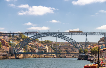 bridge of Dom Luis I (constructed in 1886) in old Porto