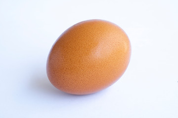 Close up of chicken egg isolated on white background with clipping path, high resolution files