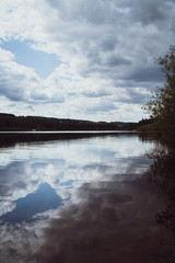 Clouds reflection in the lake