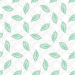 Leaf seamless pattern. Fashion graphic background design. Modern stylish abstract texture. Colorful template for prints, textiles, wrapping, wallpaper, website. Design element. Vector illustration.