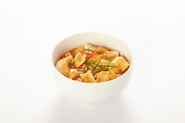 Delicious Thai panang curry on table