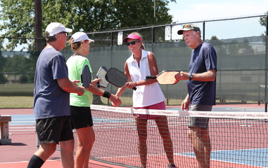 Pickleball end of match congratulations