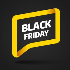 Black Friday Sale and discount banner design. Concept of sale, clearance and discount. Vector illustration.