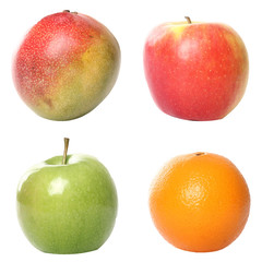 Food in front of a white background