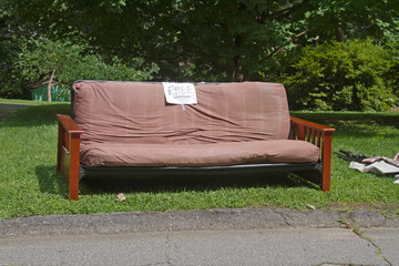 Free Futon Left Outside For Anyone Who Wants It