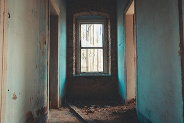 Fototapeta premium doors and window of an abandoned house