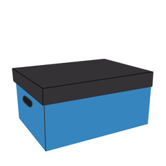 Illustration. Box with a lid. Box with handle