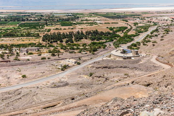 View from the way to the Lot's Cave in Jordan. In ancient times the site near Safi was identified with the place were Lot is said to have lived in a cave with his two daughters.