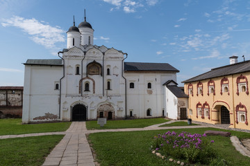 Fototapeta na wymiar Church of the Transfiguration in Kirillo-Belozersky monastery. Monastery of the Russian Orthodox Church,.located within the city of Kirillov, Vologda region.