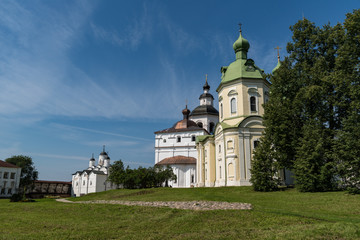 Fototapeta na wymiar Assumption Cathedral and other temples of the Kirillo-Belozersky Monastery, Vologda Region, Russia