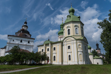 Fototapeta na wymiar Assumption Cathedral and other temples of the Kirillo-Belozersky Monastery, Vologda Region, Russia