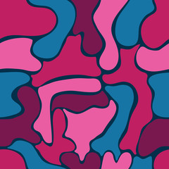 Abstract Bubbles pink seamless vector pattern