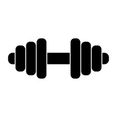 Obraz premium Barbell icon vector isolated on white background