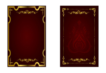 vintage background with golden frame