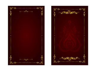 vintage background with golden frame