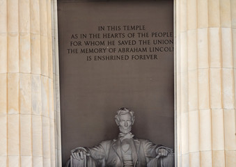 Tall Columns Abraham Lincoln Statue Memorial Washington DC